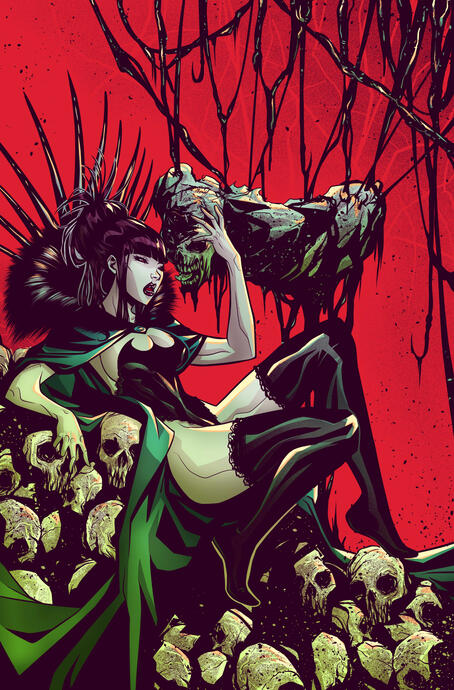 Lady Vampire vs. Zombies [colors by me]